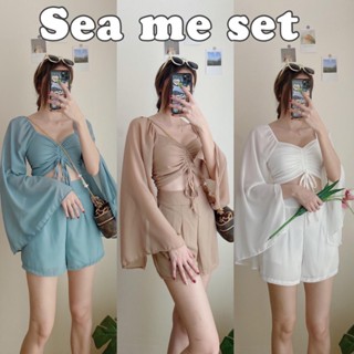 BKL พร้อมส่ง TH0505 SEA ME SET ชุดเข้าเซ็ท เสื้อ กางเกงขาสั้น ชุดใส่ไปทะเล