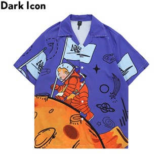 เสื้อเชิ้ตแขนสั้น พิมพ์ลายนักบินอวกาศ เหมาะกับเดินชายหาด สไตล์ฮาวาย แฟชั่นฮารูจูกุ สําหรับผู้ชาย และผู้หญิง 2023