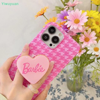 &lt;Yiwuyuan&gt; เคสป้องกันโทรศัพท์มือถือ แบบนิ่ม ลายบาร์บี้ สีชมพู สําหรับ Iphone 1112 Promax 1314