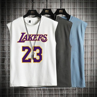 【Uhome】เสื้อกีฬาบาสเก็ตบอล แขนกุด ทรงหลวม ลาย NBA jersey James สําหรับผู้ชาย