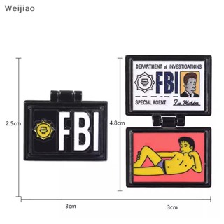 Weijiao% เข็มกลัด รูปสุนัขจิ้งจอก FBI SPECIAL AGENT I Simpson Spille X-Lime FBI Fox Mulder ของขวัญเครื่องประดับ สไตล์พังก์