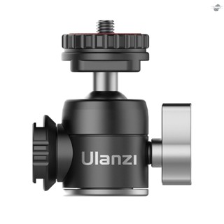 {fly} Ulanzi U-60 หัวบอลโลหะ ขนาดเล็ก พร้อมเมาท์ต่อขยายไมโครโฟน โคลด์ชู พาโนรามา หัวบอล หมุนได้ 360 องศา รับน้ําหนักได้เต็มที่ 10 กก. อุปกรณ์เสริม สําหรับถ่ายวิดีโอ Vlog