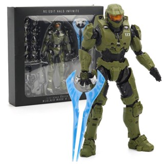 โมเดลฟิกเกอร์ PVC Halo Infinite Master Chief 1/12 Mjolnir Mark VI Gen 3 ขนาด 18 ซม. ของเล่นสําหรับเด็ก