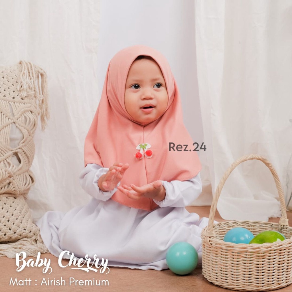 ฮิญาบสําเร็จรูป Baby Chery | ฮิญาบเด็กสําเร็จรูป | Bergo Kids Cherry Motif