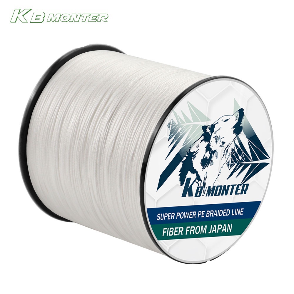 Kbmonter สายเอ็นตกปลาถัก PE 100% 300 ม. 500 ม. เป็น 120 ปอนด์