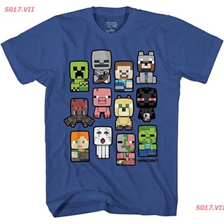 2022 Cartoon COD การ์ตูน มายคราฟ Minecraft Bobble Mobs Big Boys Youth T-Shirt Licensed เสื้อยืดพิมพ์ลาย