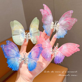 Shopkeepers selection# butterfly hairpin moving new cute Mori color super fairy broken hair side clip dreamy simulation butterfly hairpin 8.20N