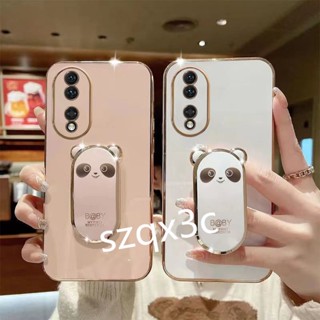 พร้อมส่ง เคสป้องกันโทรศัพท์มือถือ ลายหมีน่ารัก พร้อมขาตั้ง สําหรับ Honor 90 Pro Lite X9a X7a X8 X6 4G 5G Magic5 2023 HONOR90