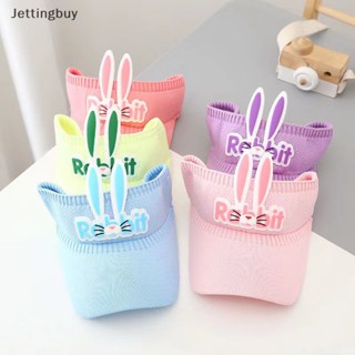 [Jettingbuy] หมวกบังแดด ป้องกันแดด ลายกระต่ายน่ารัก แบบเรียบง่าย แฟชั่นฤดูร้อน สําหรับเด็ก พร้อมส่ง