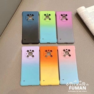 เคสโทรศัพท์มือถือ PC แบบแข็ง บางพิเศษ ไร้ขอบ ไล่โทนสี เรียบง่าย สําหรับ Huawei Y9S Nova Y91