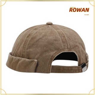 Rowans หมวกบีนนี่ ผ้าฝ้าย ไร้ขอบ ปรับได้ อเนกประสงค์