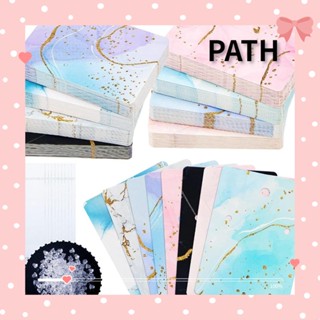 Path ที่ใส่เครื่องประดับ ต่างหู กระดาษ แต่งกลิตเตอร์ สีทอง 6*9 ซม. 7*16 ซม. DIY 200 ชิ้น