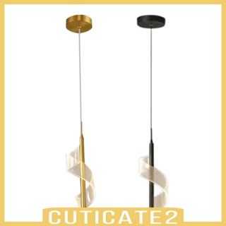 [Cuticate2] โคมไฟเพดาน LED แบบเกลียว สไตล์โมเดิร์น สําหรับร้านอาหาร บันได คาเฟ่ ห้องโถง