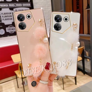 เคสโทรศัพท์มือถือ แบบนิ่ม ประดับไข่มุก สําหรับ Tecno Camon 20 Pro Premier Spark Go 2023 10C 10 Pro POVA 4 4G 5G