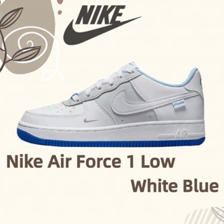 สินค้าลิขสิทธิ์แท้ Nike Air Force 1 Low White Blue รองเท้ากีฬา รองเท้าลำลอง