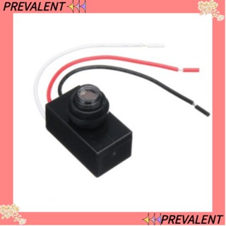 Preva สวิตช์ควบคุมไฟถนน สวิตช์โฟโต้อิเล็กทริก พลาสติก สีดํา ทองแดง 5A DC 10V-50V