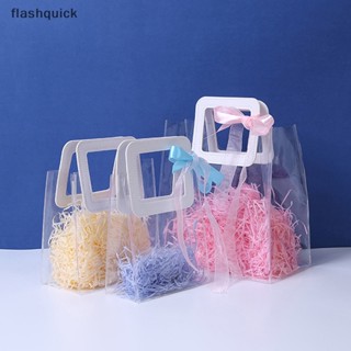 Flashquick กล่องบรรจุเครื่องสําอาง PVC ใส ทรงโท้ท สีแคนดี้