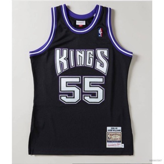 เสื้อกีฬาแขนกุด ลายทีม NBA Jersey Sacramento Kings No.55 Jason Williams HQ7 2000-01 พลัสไซซ์