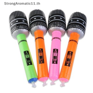 Strongaromatic ไมโครโฟนเป่าลม พลาสติก 24 ซม. 6 ชิ้น สุ่มสี สําหรับเด็ก