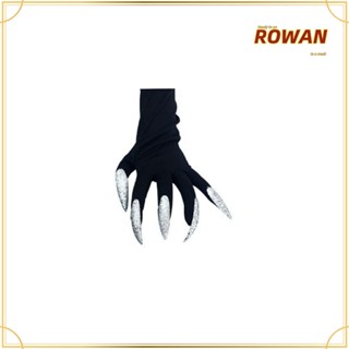 Rowans ถุงมือคอสเพลย์ผี สีเงิน ดํา สําหรับตกแต่งเวที วันหยุดฮาโลวีน DIY