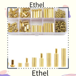 Ethel1 น็อตสกรู หกเหลี่ยม ทองเหลือง M4 PCB ตัวผู้ ตัวเมีย สีทอง DIY สําหรับเมนบอร์ด 180 ชิ้น