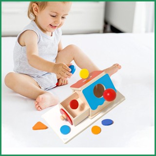 เครื่องช่วยสอน Montessori Early สอนทารกการเคลื่อนไหวที่ดีรูปร่างการจับคู่กล่องเหรียญของเล่นเพื่อการศึกษา