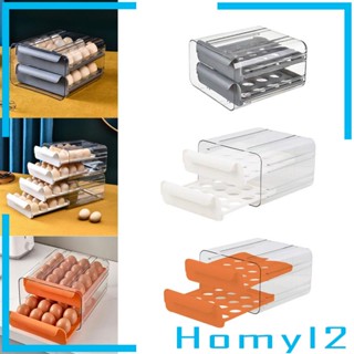 [HOMYL2] กล่องเก็บไข่สด ประหยัดพื้นที่ ใช้ซ้ําได้ สําหรับตู้กับข้าว