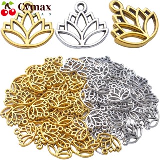 Cvmax จี้ดอกบัว โลหะผสม สีเงิน สีทอง สําหรับทําเครื่องประดับ DIY