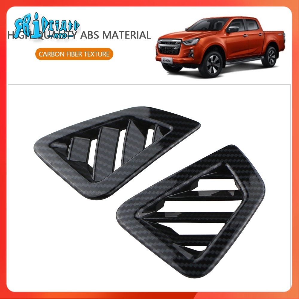 Rto สติกเกอร์คาร์บอนไฟเบอร์ ติดช่องระบายอากาศรถยนต์ สําหรับ Isuzu Dmax D-max 2021 2022 และ 2023+Acc
