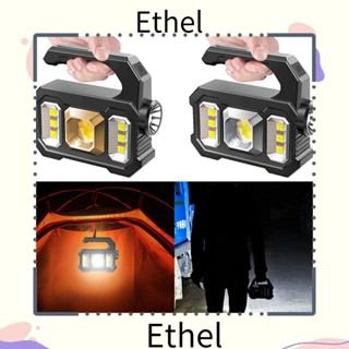 Ethel1 ไฟฉายฉุกเฉิน LED พลังงานแสงอาทิตย์ ชาร์จ USB อเนกประสงค์ สําหรับตั้งแคมป์ เดินป่า