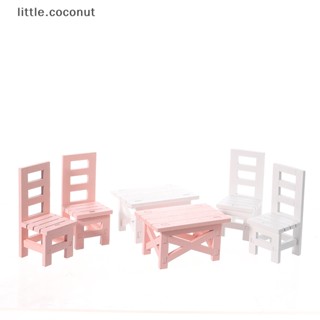[little.coconut] โต๊ะ เก้าอี้ ขนาดเล็ก 1:12 DIY สําหรับตกแต่งบ้านตุ๊กตา 1 ชุด