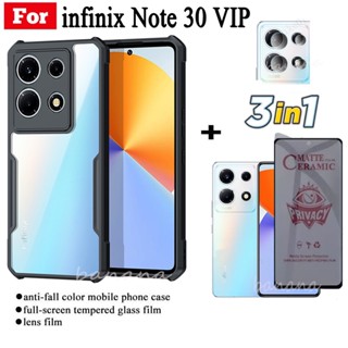 3in1 เคสโทรศัพท์มือถือ เซรามิคนิ่ม ผิวด้าน กันกระแทก สําหรับ infinix Note 30 vip note30 pro Note 30 4G 5G