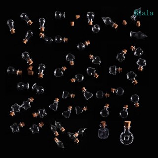 Blala ขวดแก้วเปล่า ขนาดเล็ก สีใส สําหรับใส่ข้อความ 5 ชิ้น