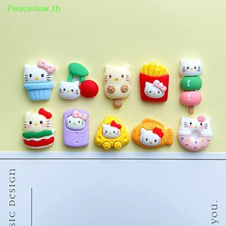 Peacellow แผ่นเรซิ่น ลายการ์ตูนแมว Hello Kitty น่ารัก สําหรับตกแต่งสมุดภาพ กิ๊บติดผม รองเท้า งานฝีมือ DIY 5 ชิ้น