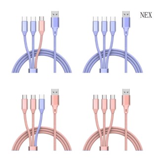 Nex 3 in 1 สายชาร์จ USB2 0 TypeA เป็น Micro USB และ TypeC พลังงานสูง 66W