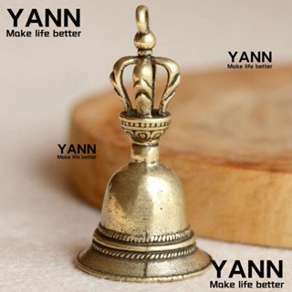 Yann1 จี้กระดิ่งทองเหลือง สีบรอนซ์ สไตล์ทิเบต สร้างสรรค์ สีฟ้า 3 ชิ้น