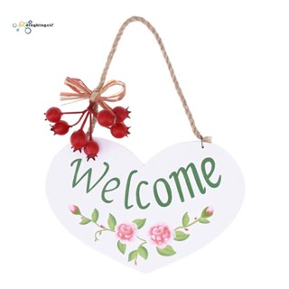 แผ่นป้ายไม้ Welcome แฮนด์เมด สําหรับแขวนตกแต่งผนังบ้าน