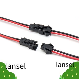 Lansel JST SM อะแดปเตอร์ปลั๊กเชื่อมต่อสายไฟ ตัวผู้ และตัวเมีย 2 Pins 10 ซม. 15 ซม. 20 ซม.