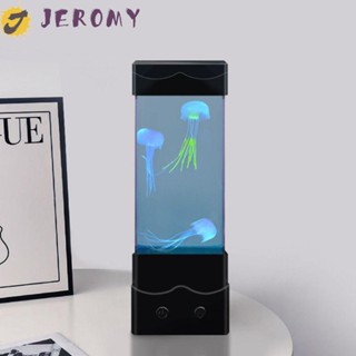 Jeromy โคมไฟกลางคืน รูปแมงกะพรุน มีสีสัน ชาร์จ USB สําหรับตกแต่งบ้าน ห้องนอนเด็ก