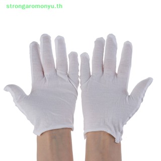 Strongaromonyu ถุงมือผ้าฝ้าย สีขาว สําหรับสปา 1 คู่