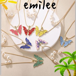 Emilee สร้อยคอ จี้ไข่มุก การ์ตูนบาร์บี้ เครื่องประดับ DIY สําหรับคู่รัก