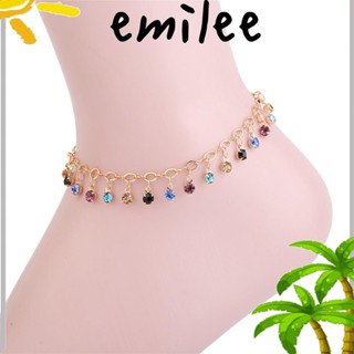 Emilee จี้ สร้อยข้อเท้า สร้อยข้อมือ ชายหาด ปรับได้ ขายดี ลูกปัด เครื่องประดับ เรียบง่าย โซ่เท้า ผู้หญิง