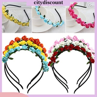 &lt;citydiscount&gt; ที่คาดผม มงกุฎดอกกุหลาบ เครื่องประดับ สําหรับงานแต่งงาน