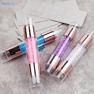 Widefig แสตมป์ซิลิโคน ด้ามจับเมทัลลิก สําหรับปั๊มตกแต่งเล็บ