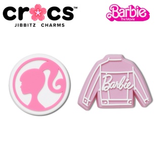 barbie jibbitz crocs แท้ หัวเข็มขัด สีชมพู อุปกรณ์เสริม สําหรับตกแต่งรองเท้า ตุ๊กตาบาร์บี้