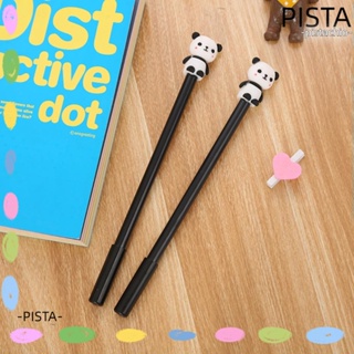 Pista ปากกาหมึกดํา ซิลิโคน สีดํา น่ารัก การ์ตูนแพนด้า ปากกาวาดภาพ พลาสติก เจล หมึก ปากกา สํานักงาน