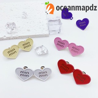 Oceanmapdz คลิปรัดเอว แบบปรับได้, ตัวอักษรสี Dopamine ความรัก ปุ่มที่ถอดออกได้, หมุดโลหะผสม ที่ถอดออกได้ DIY ผู้หญิง