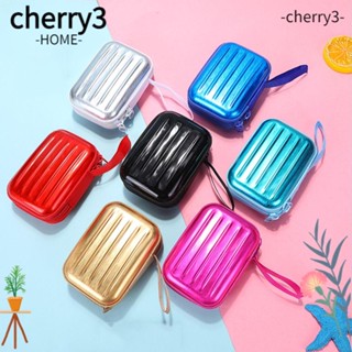 Cherry3 กล่องเก็บเหรียญ สายหูฟัง ทรงกลม แบบพกพา