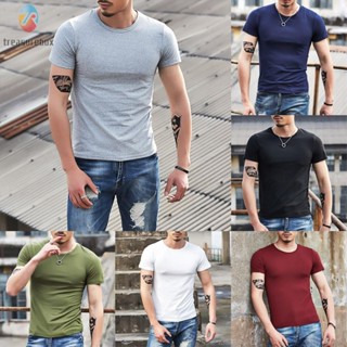 【TRSBX】Tops T-shirt Home Short Sleeve Slim FIt Summer T-Shirt Tee Tops L~3XL Male