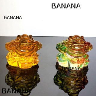 Banana1 กบทอง ความมั่งคั่ง จีน คริสตัลทอง ฮวงจุ้ย คางคก งานฝีมือ กบหลากสี กบทอง ของขวัญนําโชค